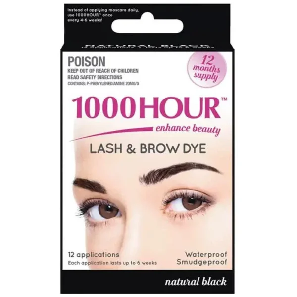 1000 Hour Eyelash & Brow Dye Kit - Natural Black