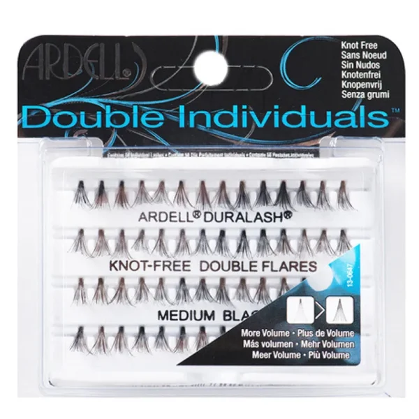 Ardell Double Individual Knot Free Medium Black Lashes
