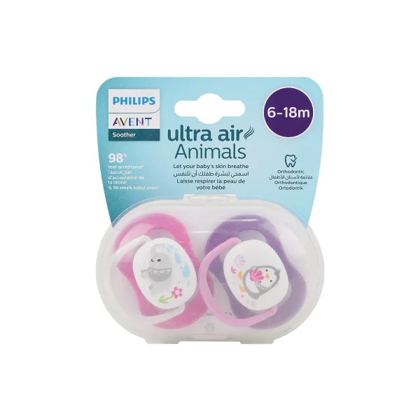 Avent Ultra Air Soother 6-18m 2Pcs-F080/12(PA246)