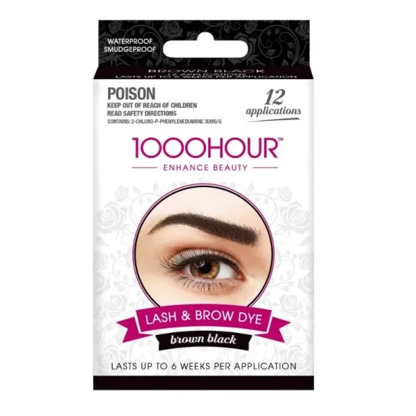 1000 Hour Eyelash & Brow Dye Kit - Brown Black